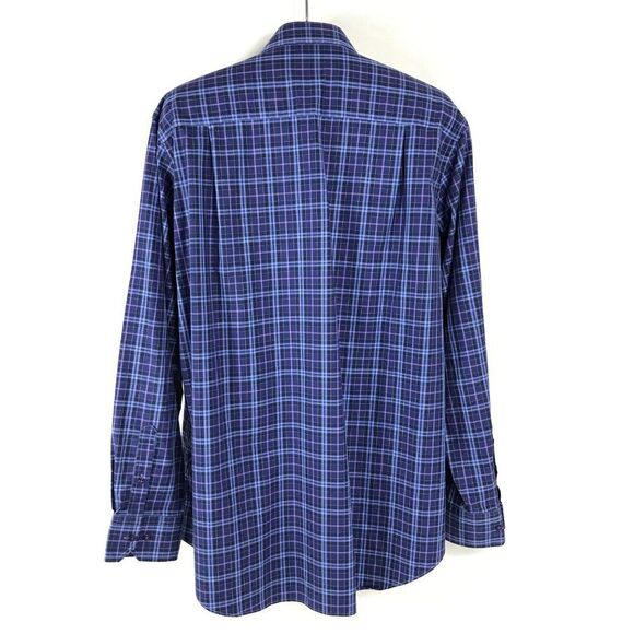 David Donahue Long Sleeve Button Up Shirt Men's XL Plaid 100% Cotton Workwear - Picture 7 of 12
